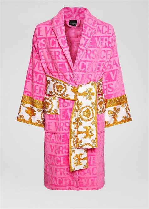 versace robe pink|pink Versace robes women's.